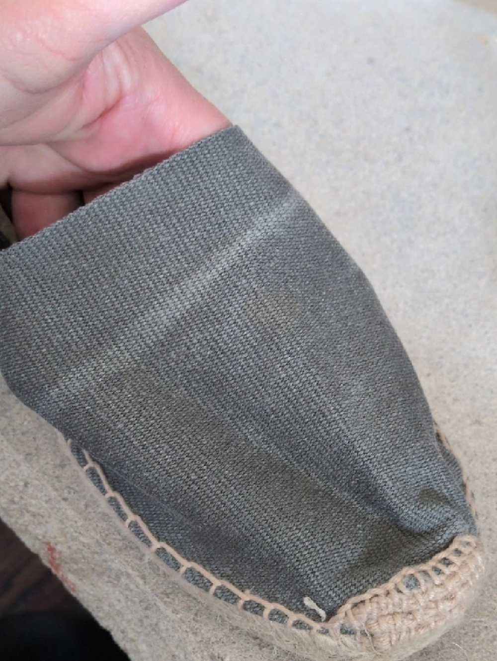 DIEGOS I NWT Handcrafted Washed Graphite Gray Canvas Slip-On Espadrilles, 44 - Picture 9 of 16
